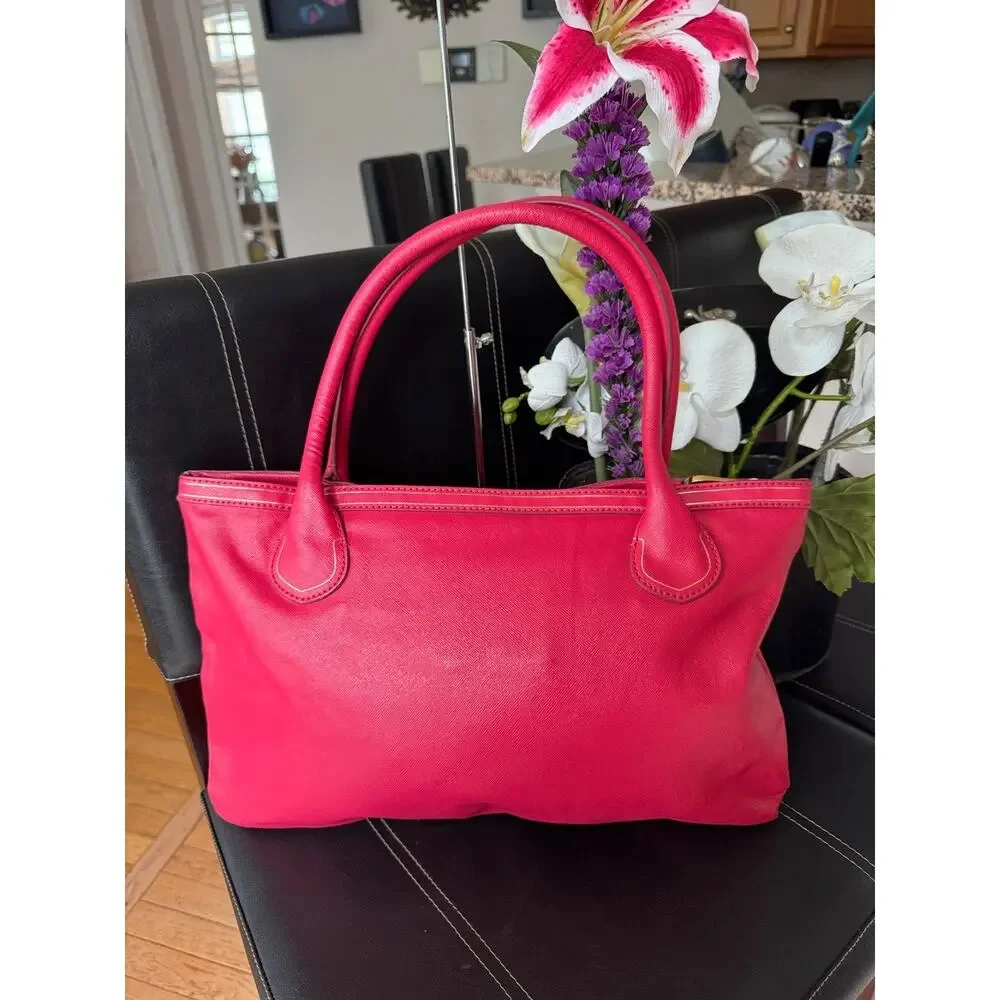 MARC JACOBS FUSCHIA PINK LEATHER TOTE (300